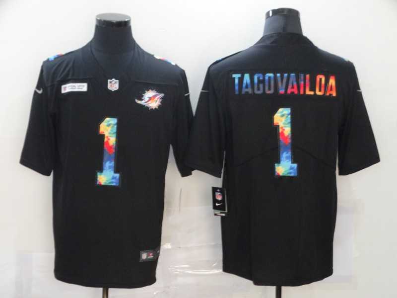 Nike Miami Dolphins #1 Tua Tagovailoa Multi-Color Black Crucial Catch Vapor Untouchable Limited Jersey,We sell and wholesale Nike Miami Dolphins #1 Tua Tagovailoa Multi-Color Black Crucial Catch Vapor Untouchable Limited Jersey on line form chian!
